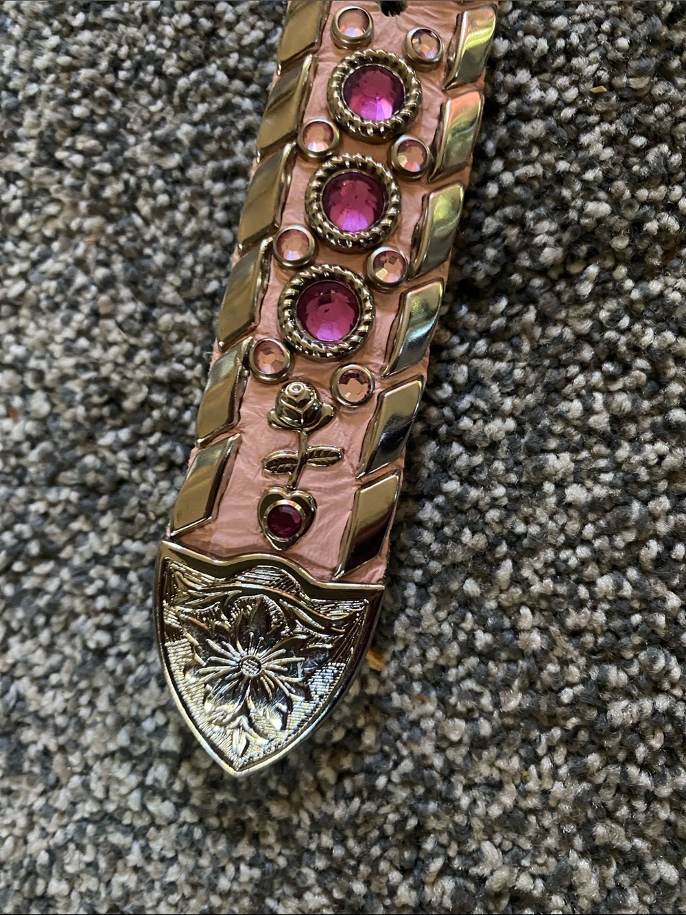 Vintage KIPPY’S Pink Jeweled Western-Style Women’s Belt with Silver Buckle - Picture 8 of 11